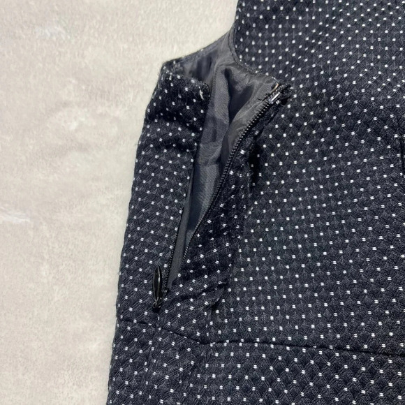 ANN TAYLOR LOFT Sheath Dress Black with White Design SIze 12 - Picture 7 of 9